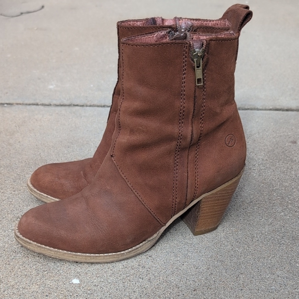 Brown Leather Ankle Boots